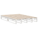 vidaXL fehér tömör fa könyvespolcos ágy matrac nélkül 140 x 190 cm