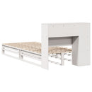 vidaXL fehér tömör fa könyvespolcos ágy matrac nélkül 75 x 190 cm