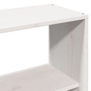 vidaXL fehér tömör fa könyvespolcos ágy matrac nélkül 160 x 200 cm