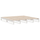 vidaXL fehér tömör fa könyvespolcos ágy matrac nélkül 180 x 200 cm