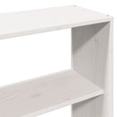 vidaXL fehér tömör fa könyvespolcos ágy matrac nélkül 180 x 200 cm