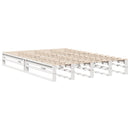 vidaXL fehér tömör fa könyvespolcos ágy matrac nélkül 140 x 190 cm