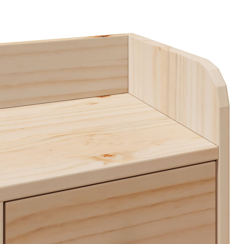 vidaXL tömör fenyőfa könyvespolcos ágy matrac nélkül 90 x 200 cm