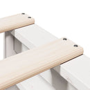 vidaXL fehér tömör fenyőfa könyvespolcos ágy matrac nélkül 90 x 200 cm