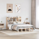vidaXL tömör fenyőfa könyvespolcos ágy matrac nélkül 140 x 200 cm