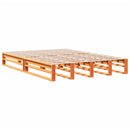 vidaXL barna tömör fenyőfa könyvespolcos ágy matrac nélkül 160 x 200cm