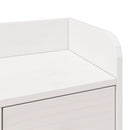 vidaXL fehér tömör fenyőfa könyvespolcos ágy matrac nélkül 180x200 cm