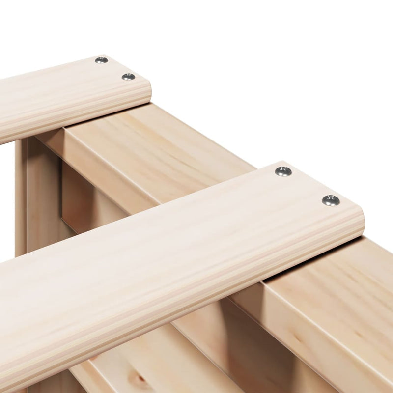 vidaXL tömör fenyőfa könyvespolcos ágy matrac nélkül 90 x 190 cm