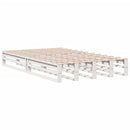 vidaXL fehér tömör fenyőfa könyvespolcos ágy matrac nélkül 135x190 cm