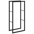 vidaXL tűzifa állvány Fekete 55x30x116 cm Acél