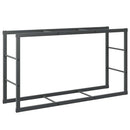 vidaXL tűzifa állvány Fekete 110x30x61 cm Acél