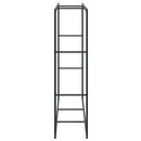 vidaXL fekete acél tűzifatároló 110x30x116 cm