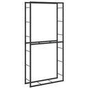 vidaXL tűzifa állvány Fekete 100x30x209 cm Acél