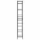 vidaXL tűzifa állvány Fekete 100x30x209 cm Acél
