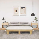 vidaXL tömör tölgyfa ágykeret matrac nélkül 135 x 190 cm