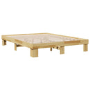 vidaXL tömör tölgyfa ágykeret matrac nélkül 135 x 190 cm
