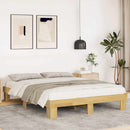 vidaXL tömör tölgyfa ágykeret matrac nélkül 135 x 190 cm