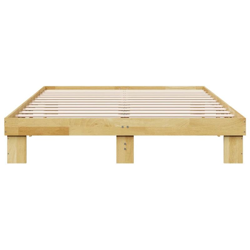 vidaXL ágykeret matrac nélkül 140x190 cm tömör fa tölgyfa