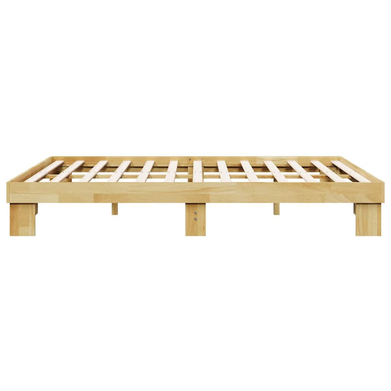vidaXL ágykeret matrac nélkül 140x190 cm tömör fa tölgyfa