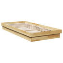 vidaXL ágykeret matrac nélkül 75x190 cm tömör tölgyfa
