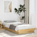 vidaXL tömör tölgyfa ágykeret matrac nélkül 80x200 cm