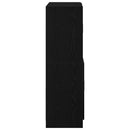 vidaXL 2 részes fekete szerelt fa Konyhai szekrénygarnitúrák