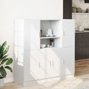 vidaXL 3 részes fehér szerelt fa Konyhai szekrénygarnitúrák