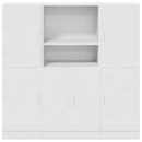 vidaXL 3 részes fehér szerelt fa Konyhai szekrénygarnitúrák
