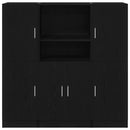 vidaXL 3 részes fekete szerelt fa Konyhai szekrénygarnitúrák