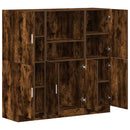 vidaXL 3 részes füstös tölgy színű szerelt fa konyhaszekrény garnitúra