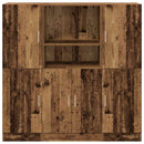 vidaXL 3 részes antik fa szerelt fa konyhaszekrény garnitúra