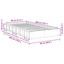 vidaXL ágykeret matrac nélkül 80x200 cm tömör fa tölgyfa