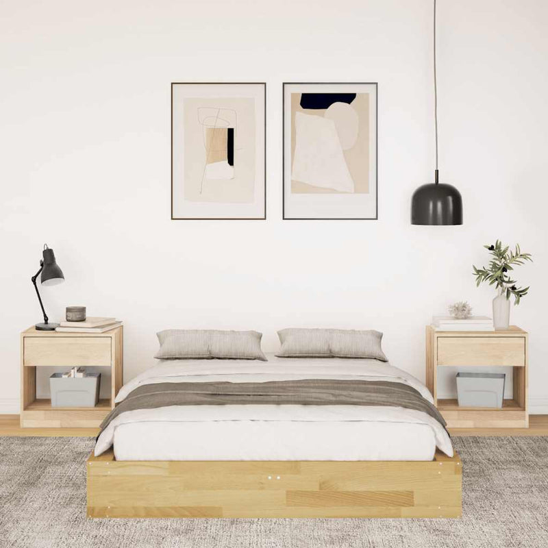 vidaXL ágykeret matrac nélkül 120x200 cm tömör fa tölgyfa