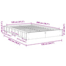 vidaXL ágykeret matrac nélkül 120x200 cm tömör fa tölgyfa
