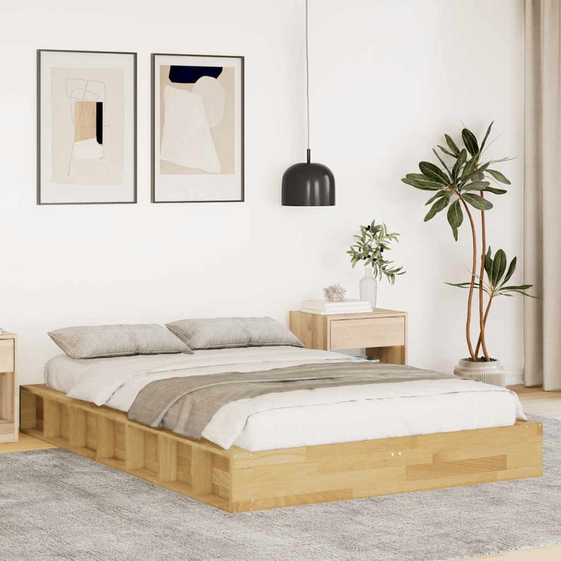 vidaXL ágykeret matrac nélkül 120x200 cm tömör fa tölgyfa