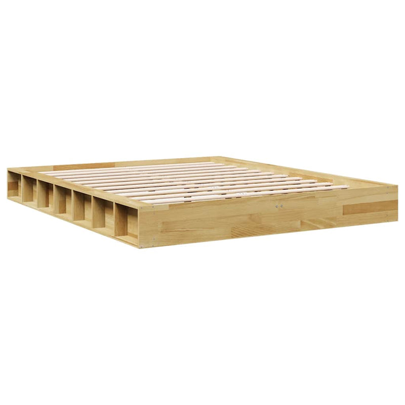 vidaXL ágykeret matrac nélkül 150x200 cm tömör fa tölgyfa