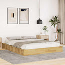 vidaXL ágykeret matrac nélkül 135x190 cm tömör fa tölgyfa