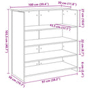 vidaXL fekete tölgyfa recepciósasztal 100 x 50 x 103,5 cm