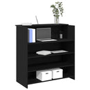 vidaXL fekete tölgyfa recepciósasztal 100 x 50 x 103,5 cm