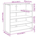 vidaXL recepciós pult szürke sonoma 100x50x103,5 cm szerelt fa