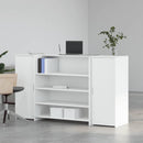 vidaXL fehér, rétegelt fa recepciós asztal 180 x 50 x 103,5 cm