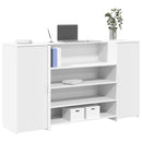 vidaXL fehér, rétegelt fa recepciós asztal 180 x 50 x 103,5 cm