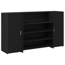 vidaXL fekete tölgyfa recepciósasztal 180 x 50 x 103,5 cm