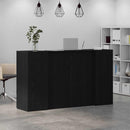 vidaXL fekete tölgyfa recepciósasztal 180 x 50 x 103,5 cm