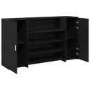 vidaXL fekete tölgyfa recepciósasztal 180 x 50 x 103,5 cm