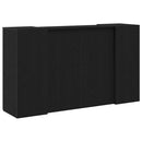 vidaXL fekete tölgyfa recepciósasztal 180 x 50 x 103,5 cm