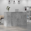 vidaXL recepciós pult betonszürke 180x50x103,5 cm szerelt fa