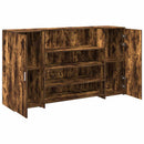vidaXL recepciós pult füstös tölgy 180x50x103,5 cm szerelt fa