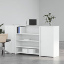 vidaXL fehér, rétegelt fa recepciós asztal 200 x 50 x 103,5 cm