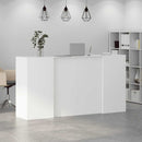vidaXL fehér, rétegelt fa recepciós asztal 200 x 50 x 103,5 cm